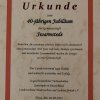 40 Jahre Guttempler Schwarmstedt Urkunde vom Landesverband Niedersachsen